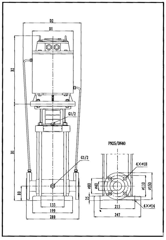 CDLF-PB水冷靜音不銹鋼多級泵